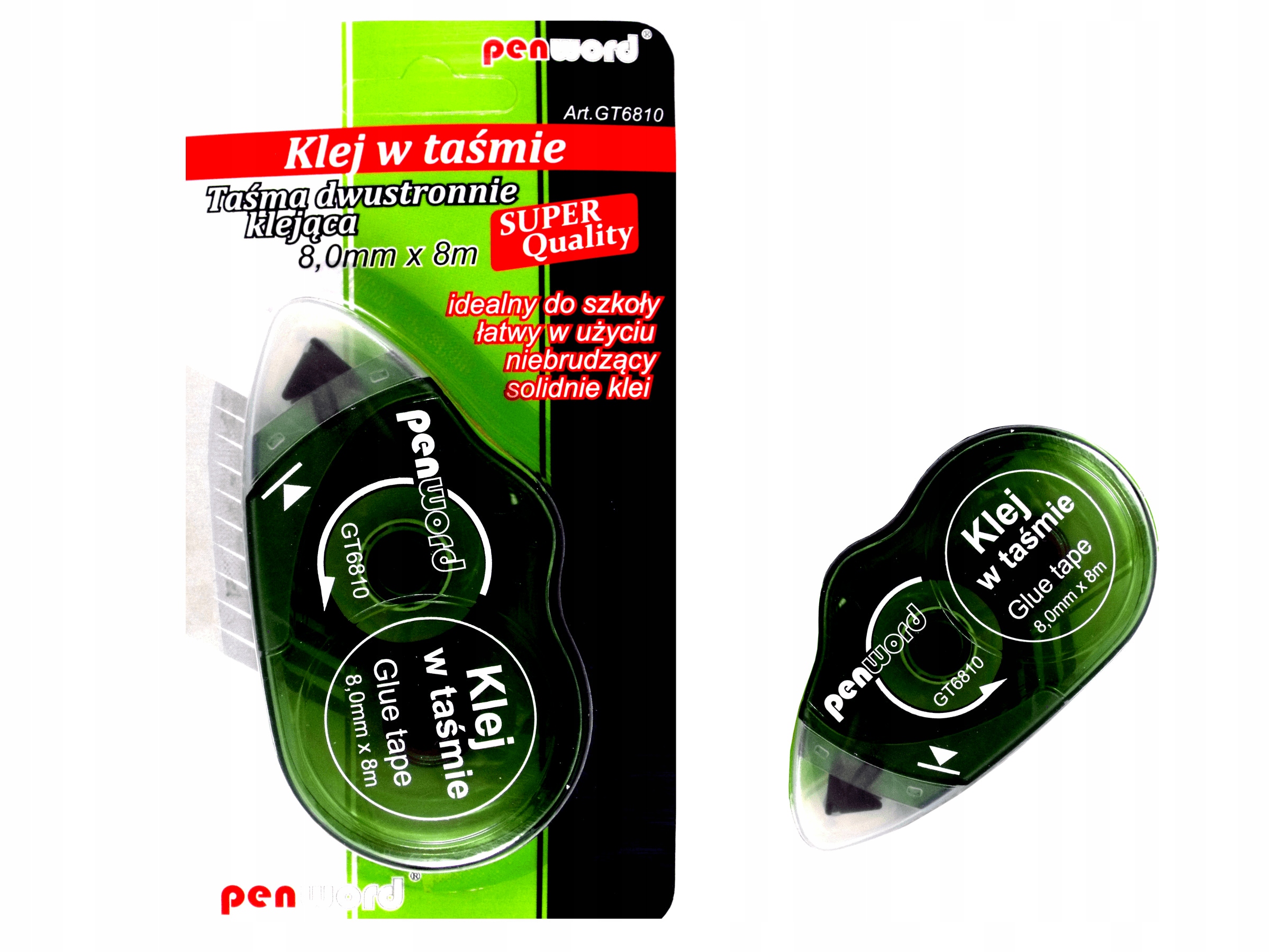 

Klej w taśmie 8mm x 8m biurowy PenWord Mocny