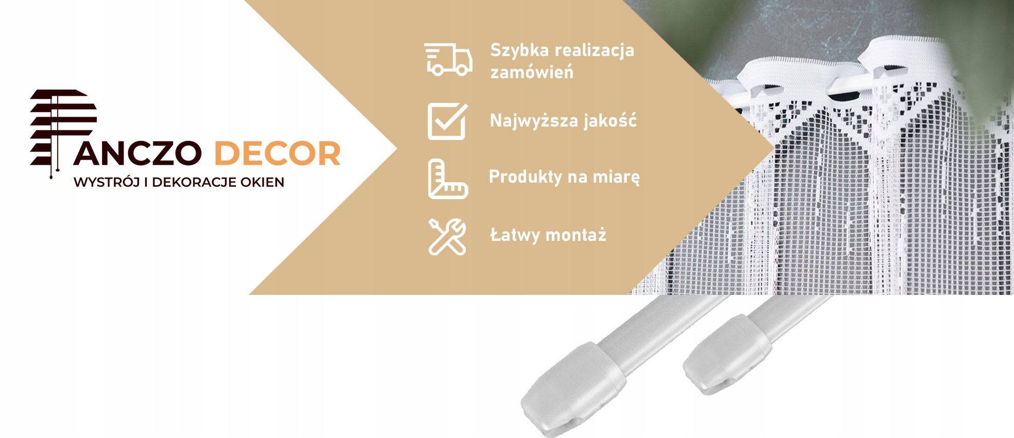 PATYCZKI MINI KARNISZE TELESKOPOWE ZAZDROSTKA 25cm Długość drążka 25 cm