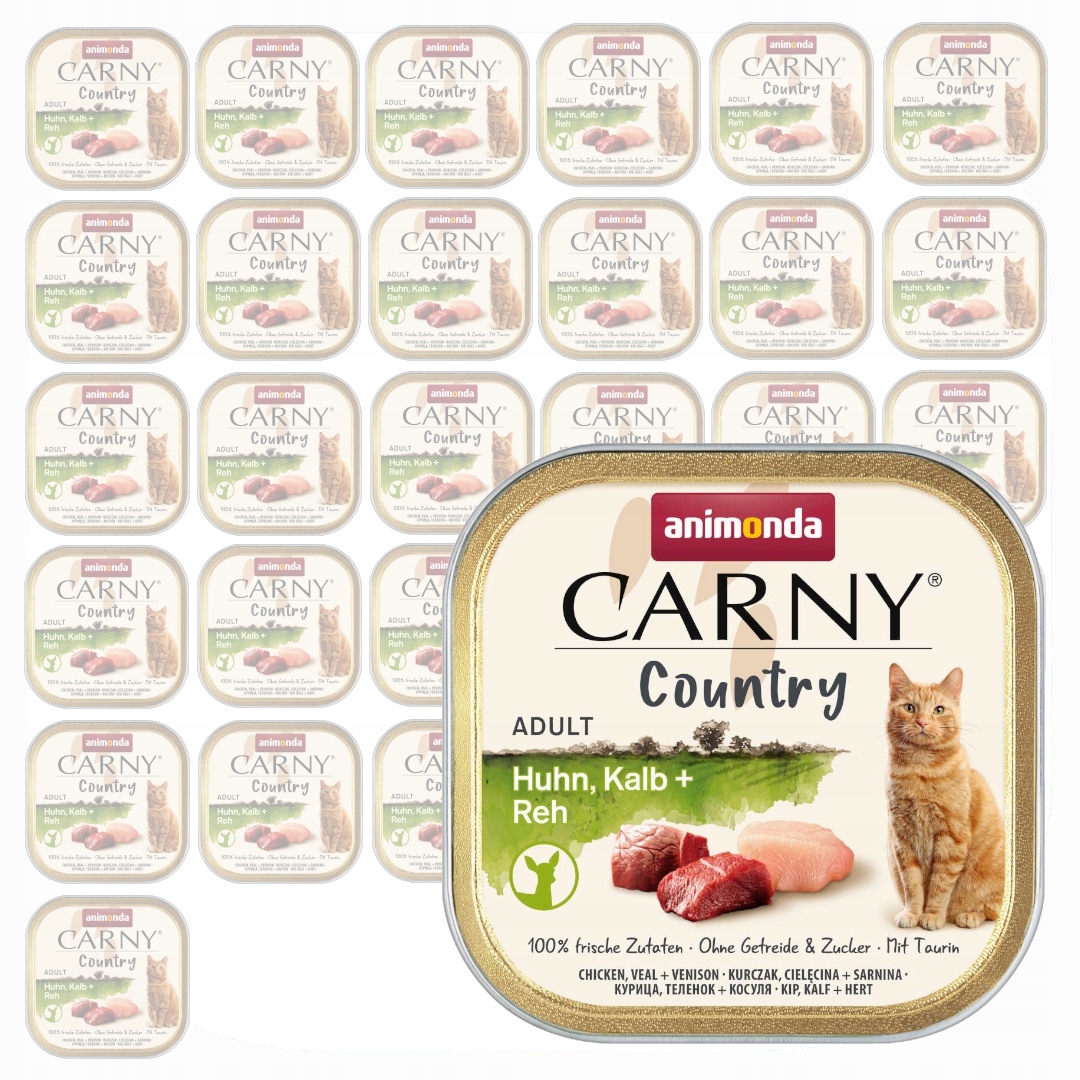 Levně Animonda Carny Country 32x100g Mokré Krmivo Pro Kočky Kuřecí telecí srnec