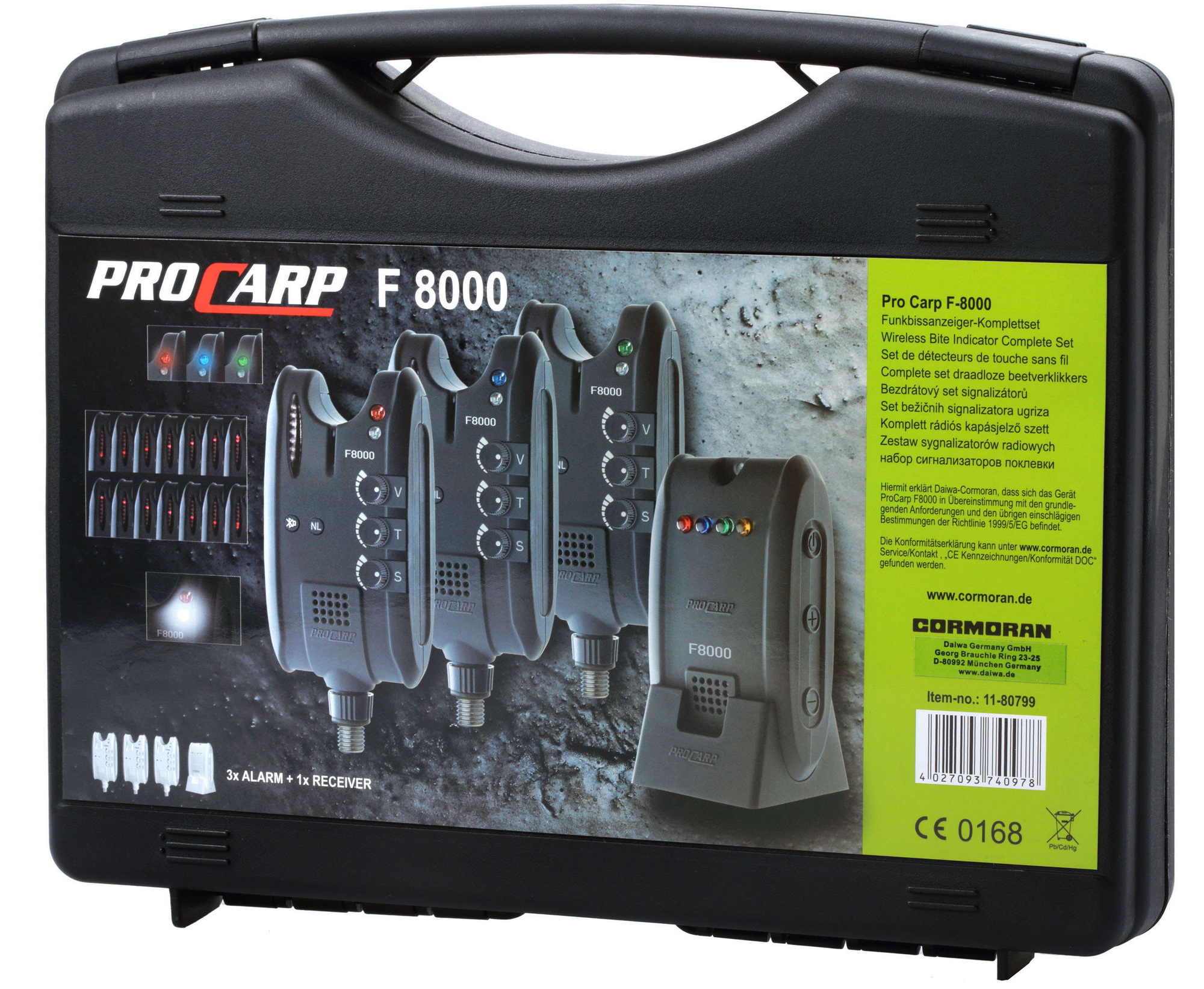 Zestaw sygnalizatorów Cormoran Pro Carp F-8000 3+1 Rodzaj elektroniczny