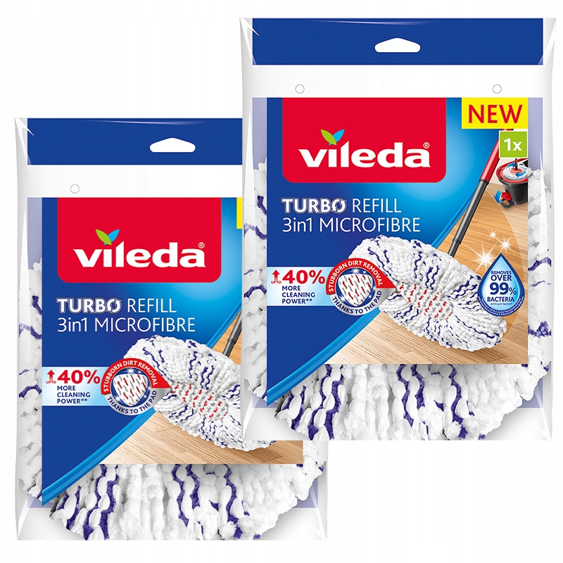 Levně Vileda vložka do mopu rotačnímu Turbo 3v1 Mikrovlákno 2 ks