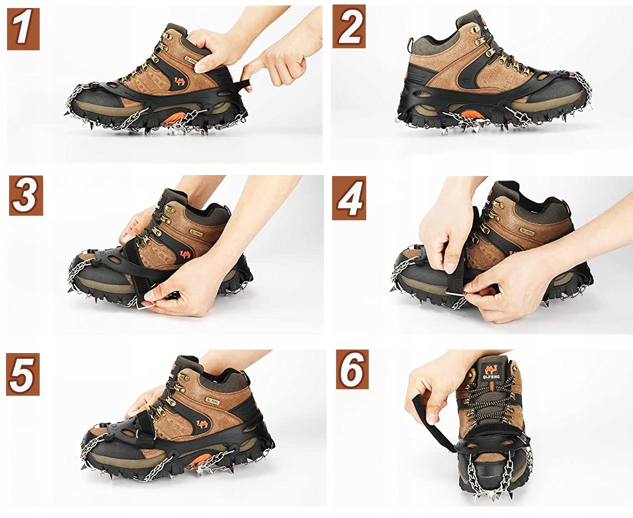 MOCNE RACZKI rozm. M 36-40 NAKŁADKI NA BUTY KOLCE ŁAŃCUCHY - 19 ZĘBÓW - Liczba zębów 19