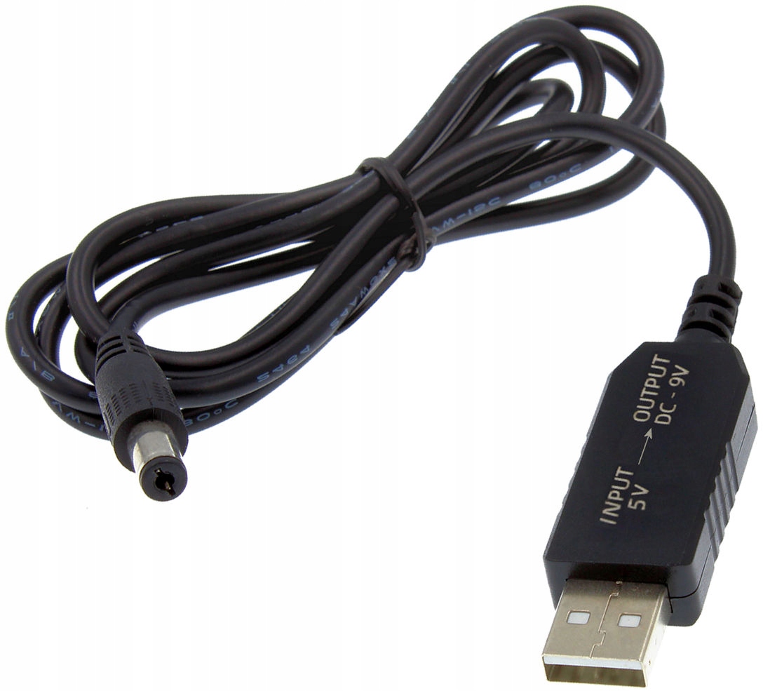 

Kabel Przetwornica Usb Wtyczka DC 2.1x5.5mm 5V-9V