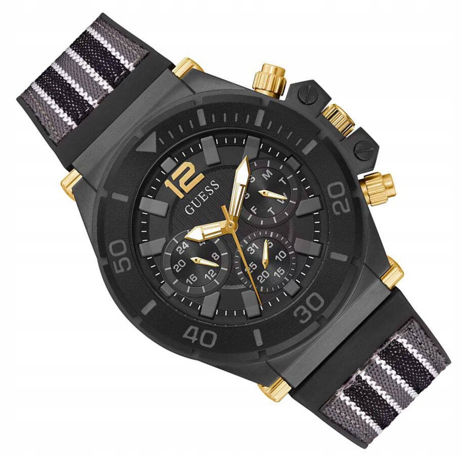 Pánské Sportovní Šedé Vodotěsné Hodinky Guess Sport GW0415G3 Multidata