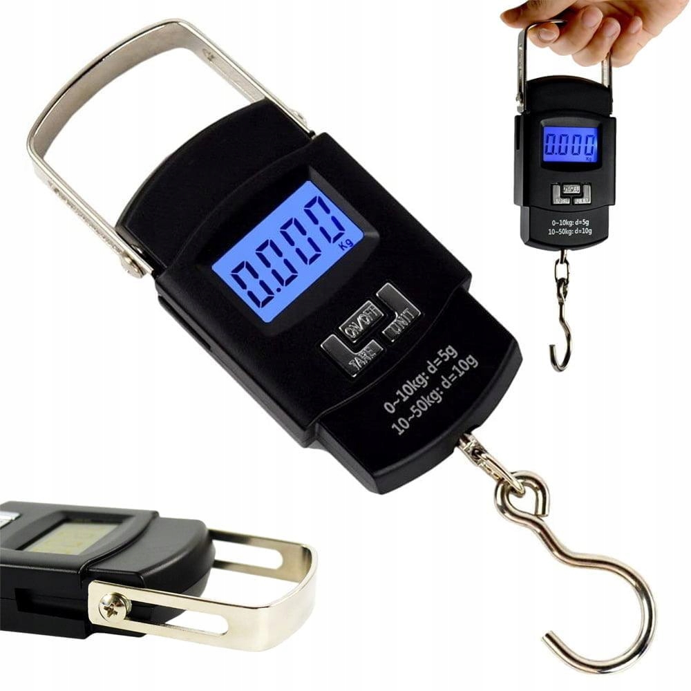 Składana waga bagażowa z podświetlanym wyświetlaczem LCD do 50 kg