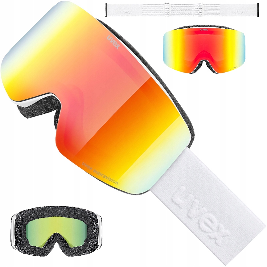Snowboardové lyžařské brýle Uvex Pwdr Fm S2 white matt 2230