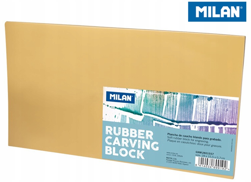 Blok do linorytu gumowy 280x150x7mm, Milan