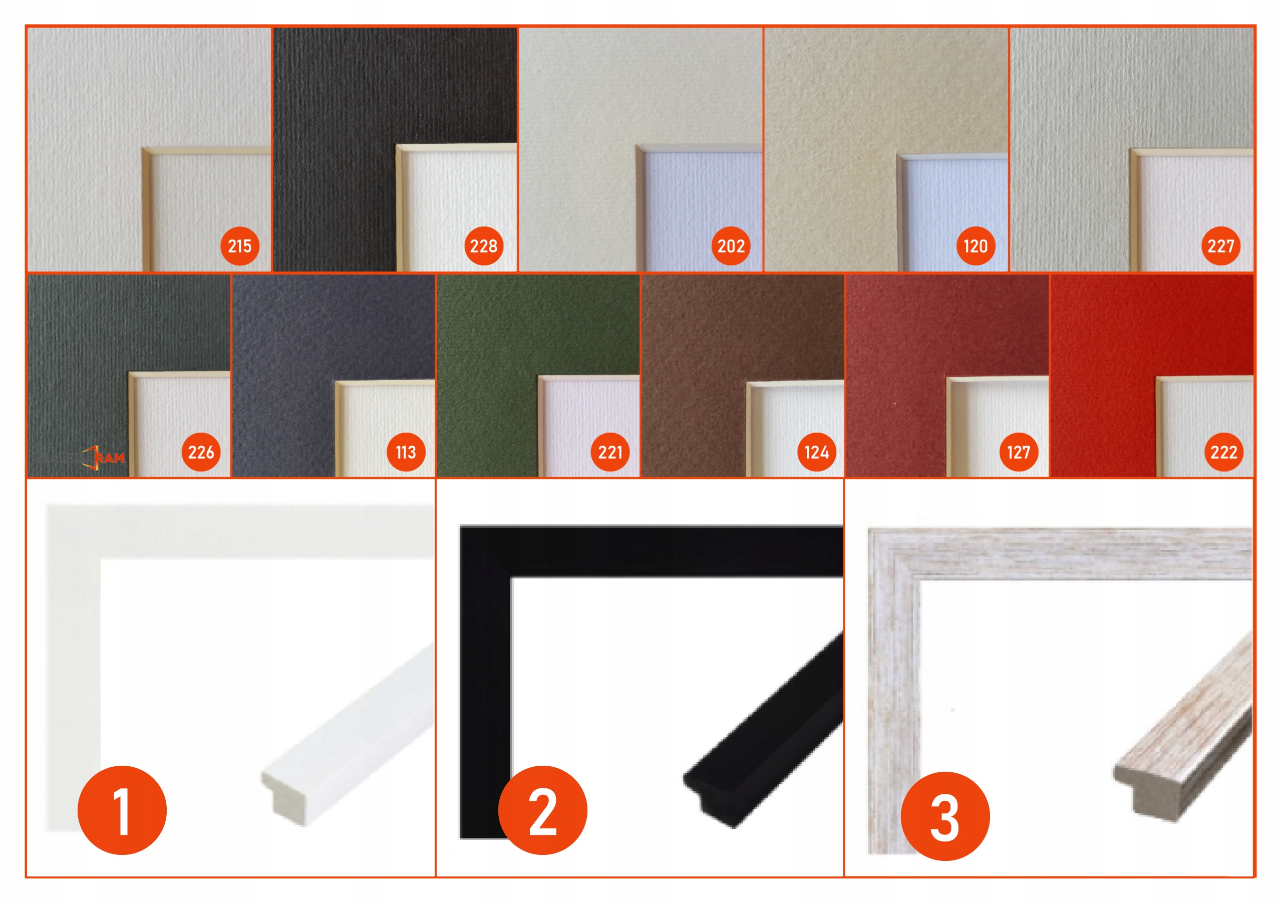 RAMA WIK 30x40 cm PASSE-PARTOUT 21x29,7 KOLORY A4 WIK 12 kolorów Format papieru A4