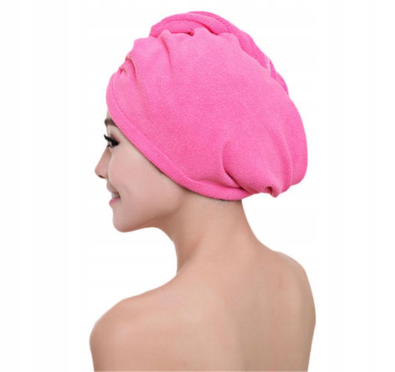 RĘCZNIK TURBAN NA GŁOWĘ MIKROFIBRA RÓŻOWY Marka inna