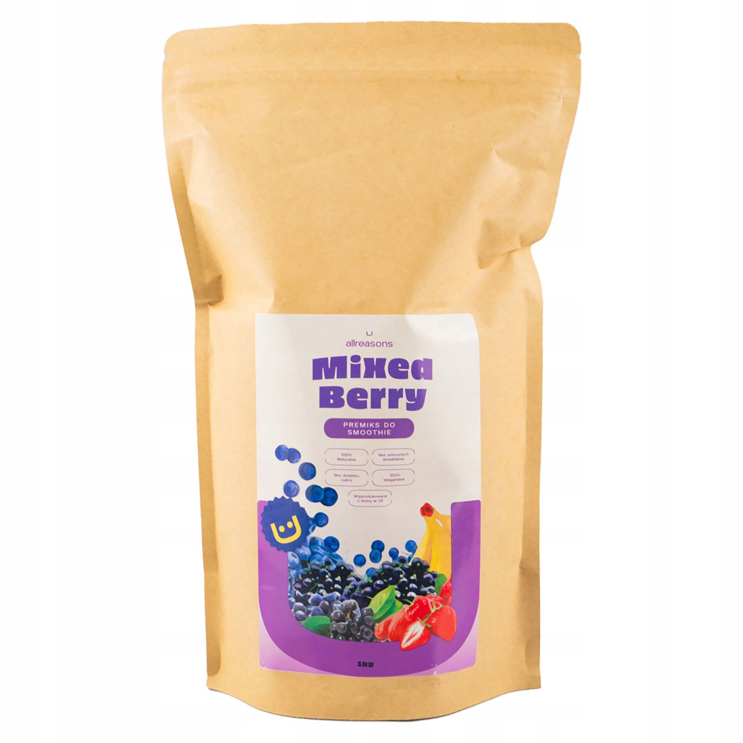 Bubble Tea Mixed Berry Bag Premiks do Smoothie 1000g Crazy Bubble shake