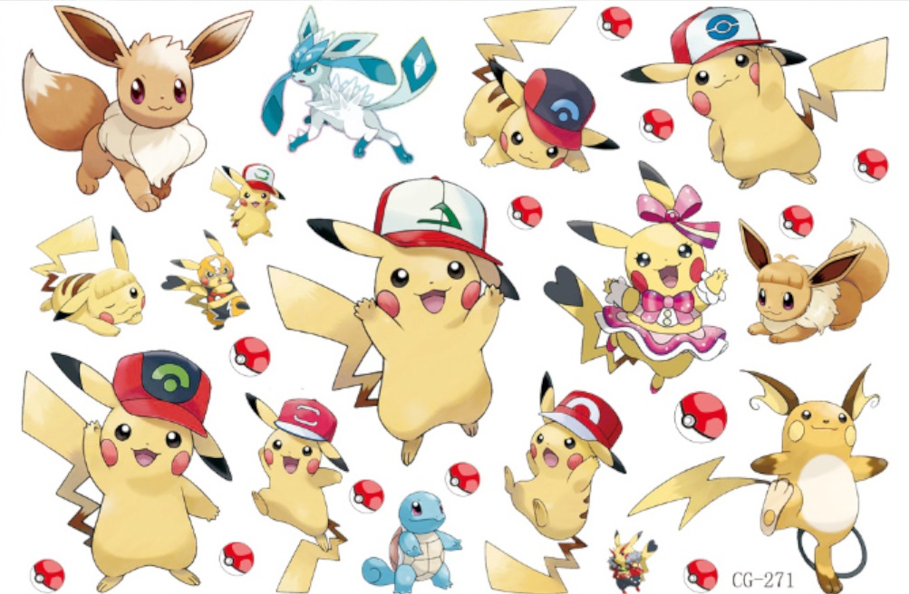 

Tatuaże zmywalne dla dzieci Pokemon CG271