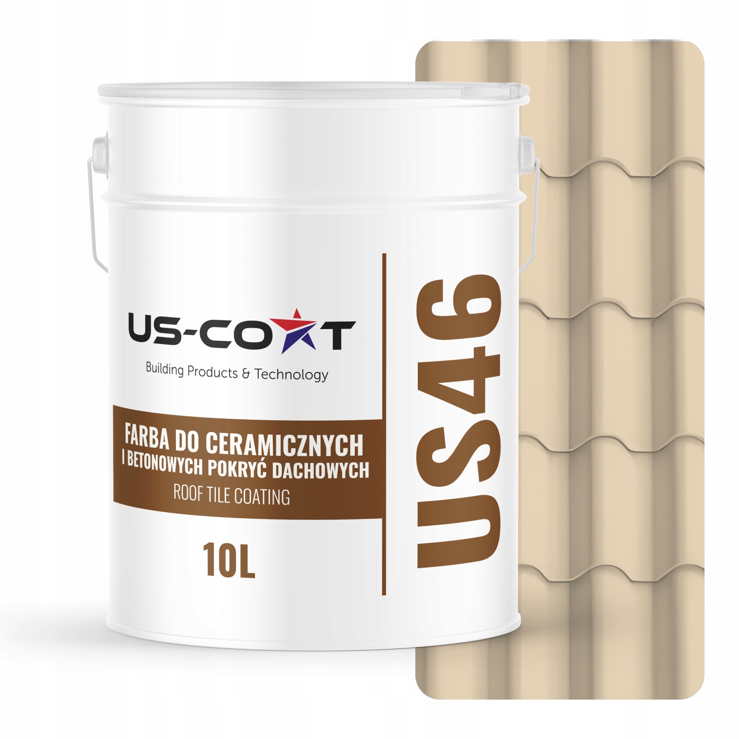Farba Na Keramické Betónové Strechy Krémová Béžová RAL1015 10L Lesk