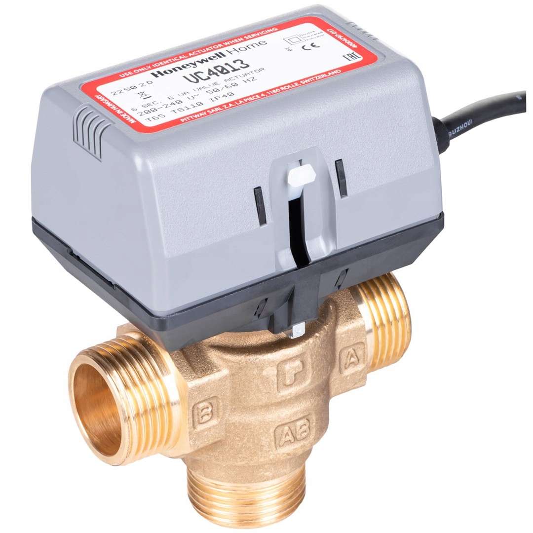 Zawór przełączający 3 drogowy 1" (DN25 siłownik VC4013 Honeywell