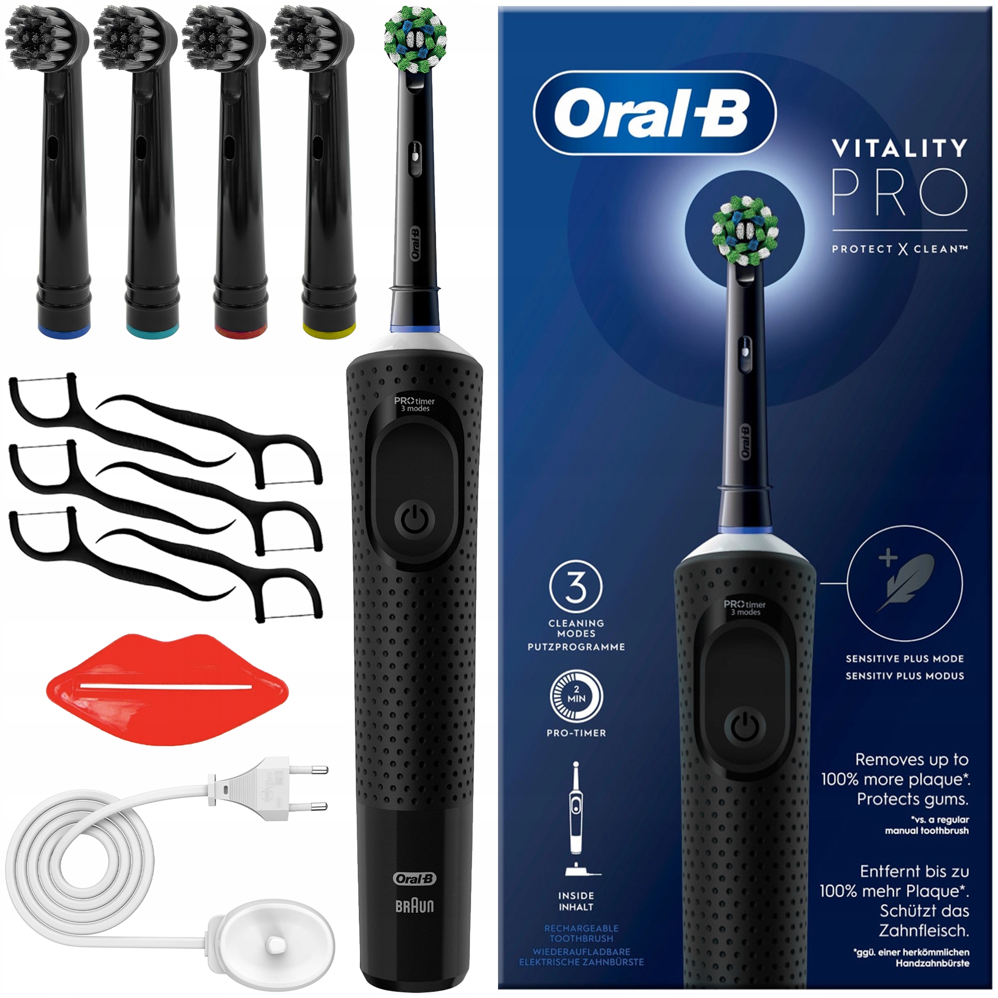 Szczoteczka Do Zębów Elektryczna Oral-b Vitality Pro D103 +dodatki Końcówki