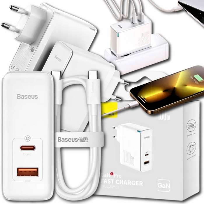 Baseus Rychlá Síťová Nabíječka Napájecí Adaptér Kabel rychlého nabíjení Usb typ C Usb