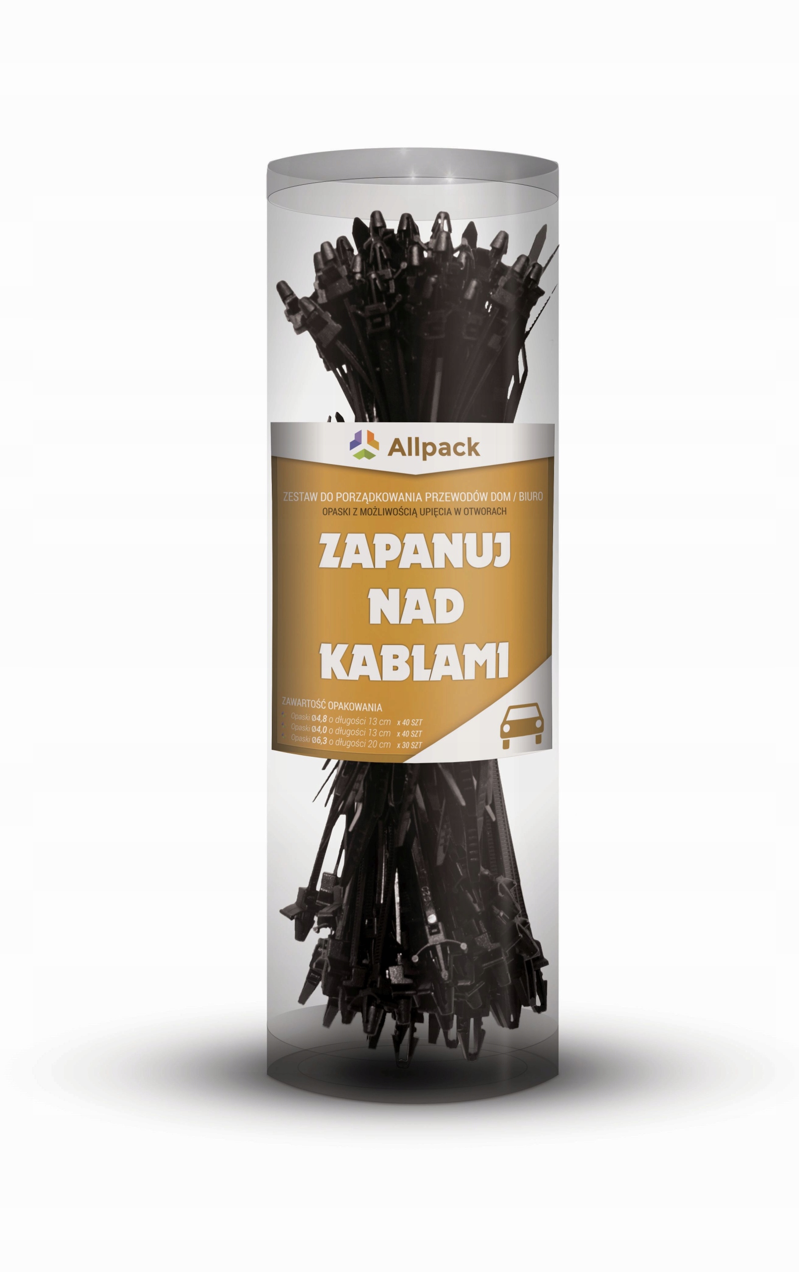 

Opaski do kabli ze spinkami samochodowymi trytytki