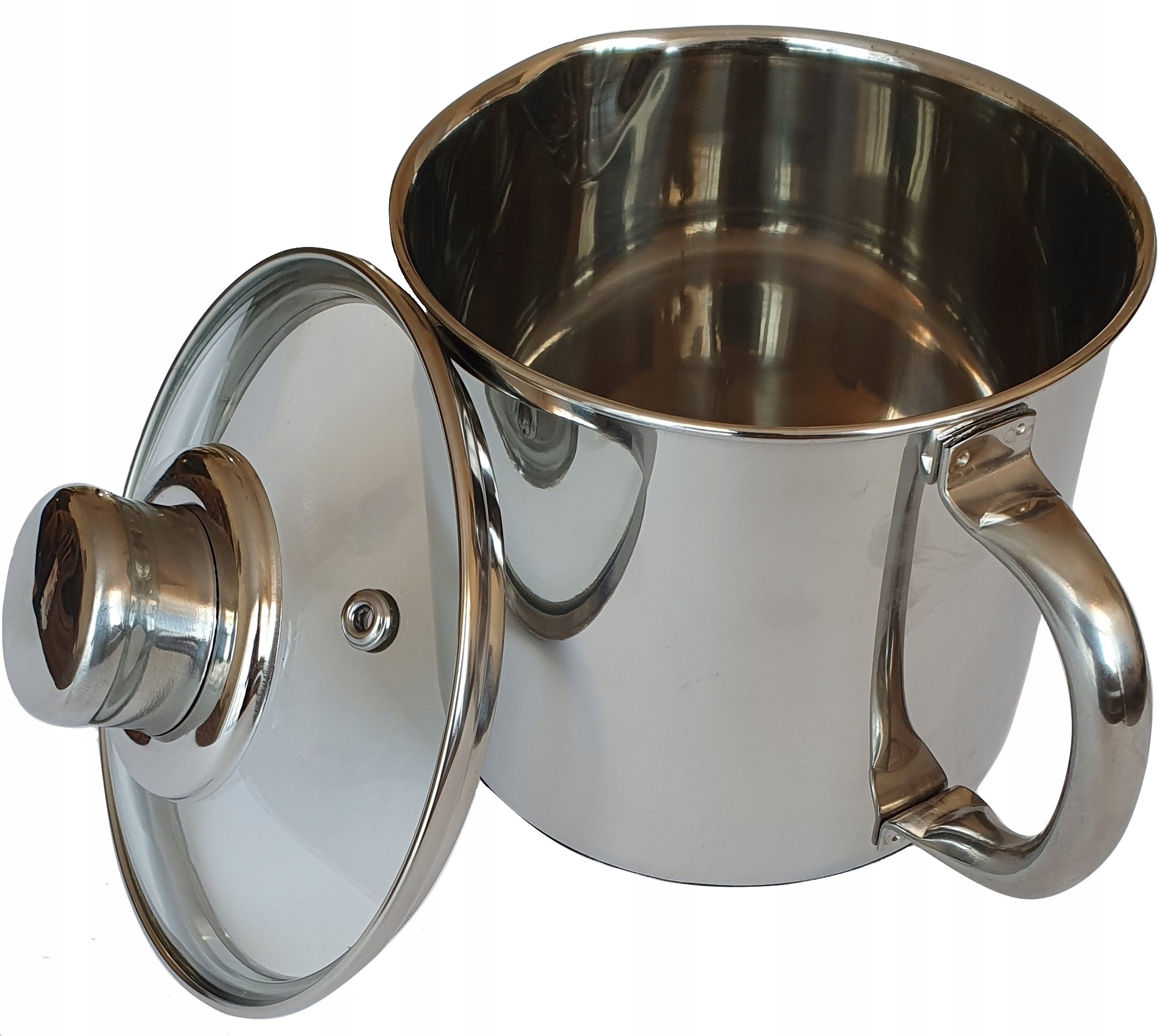 

Garnek Nierdzewny Z Pokrywką Kubek 1,2L Indukcja