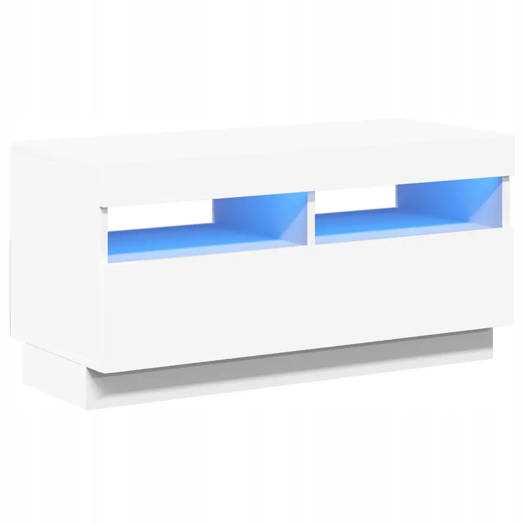 Rtv skříňka s Rgb Led osvětlením, bílá, 80x35x40 cm