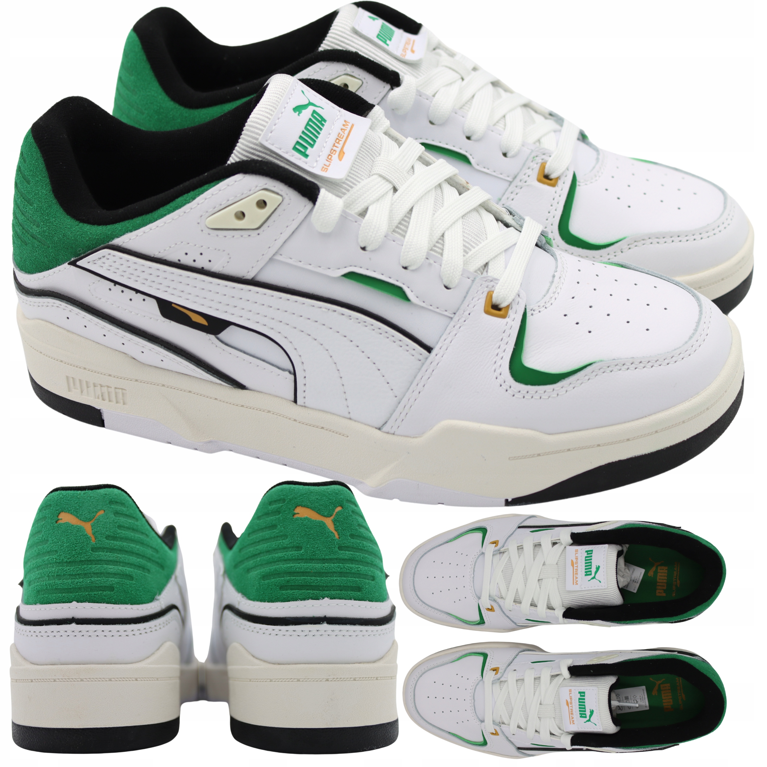 Pánské sportovní boty z kůže bílé pohodlné Puma Slipstream Bball Vel. 42,5