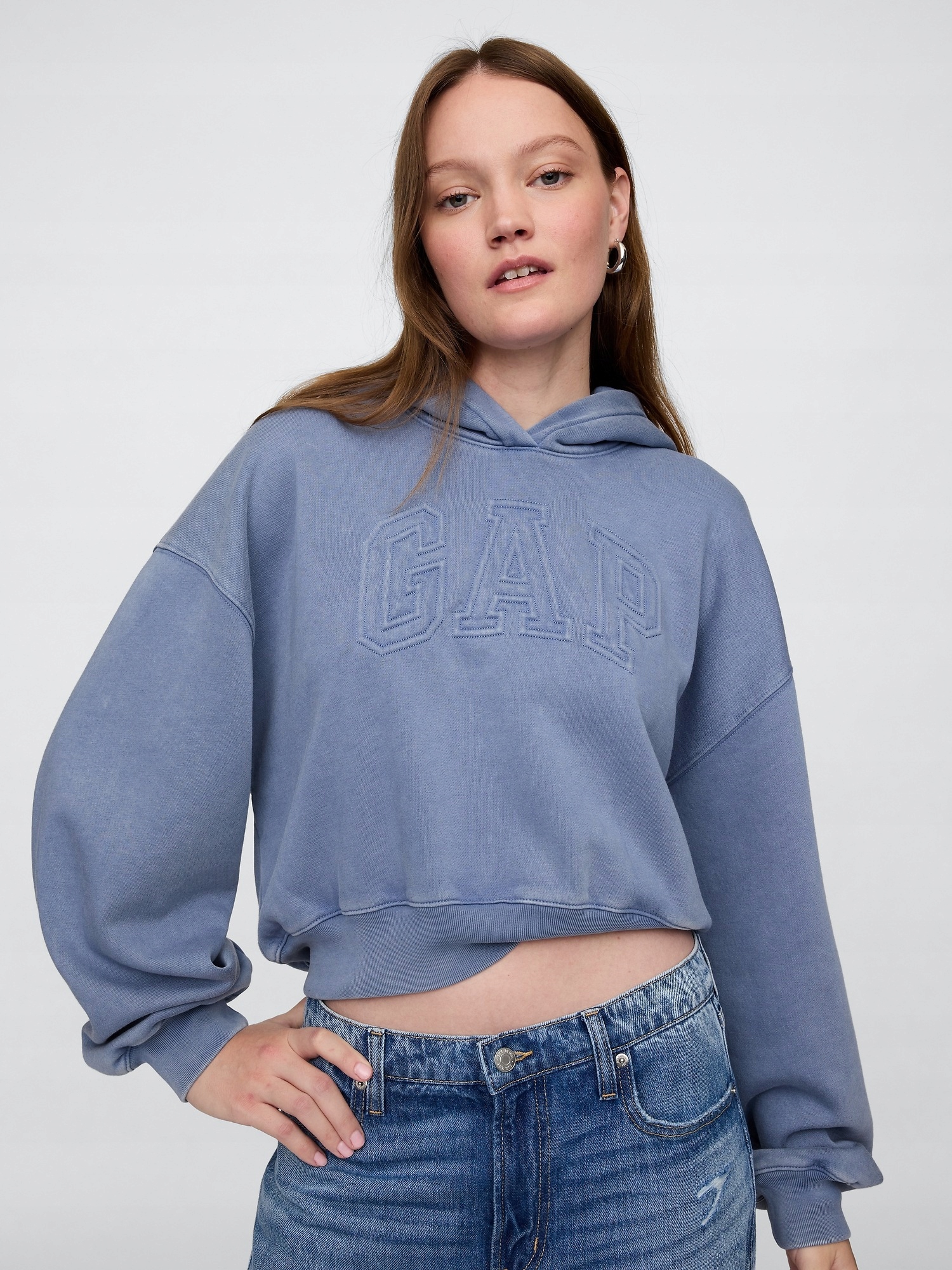 Oversize crop mikina