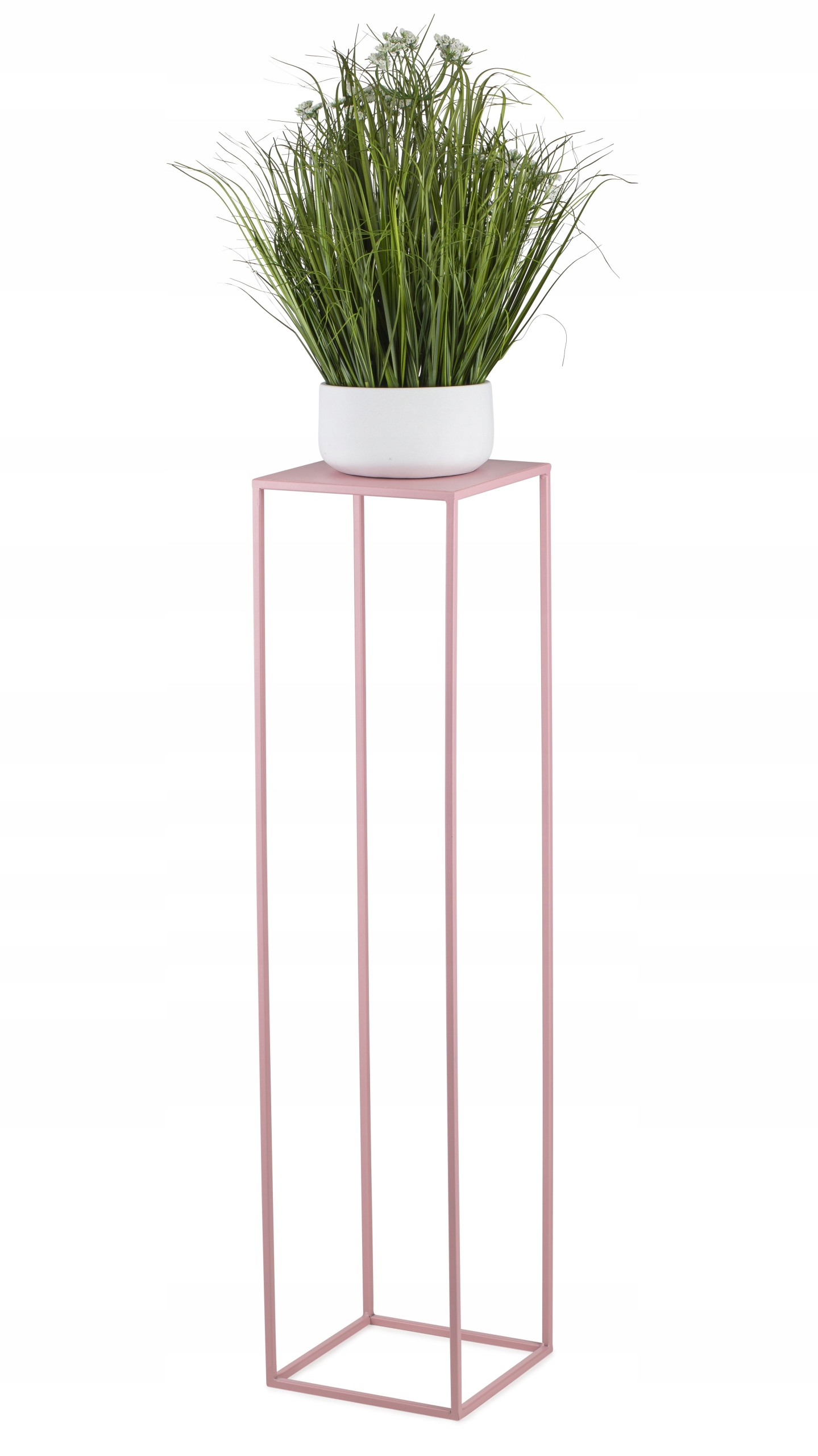 Půvabný růžový držák na květináč, kovový stojan na květiny, rostliny, vysoký loft, 100 cm