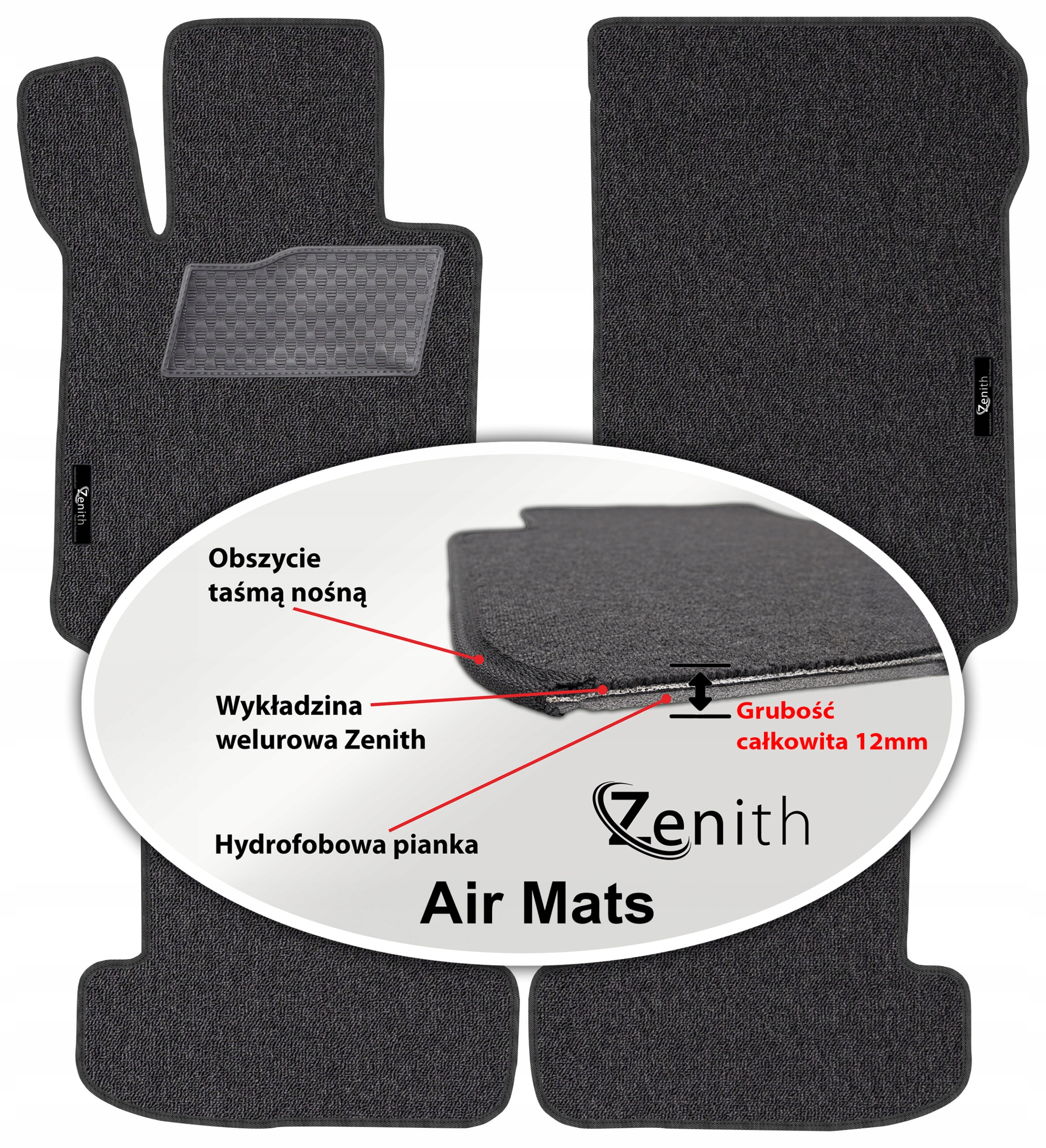 E-class W207 Coupe 2009-2017 Velurové koberce do auta Zenith Air Mats