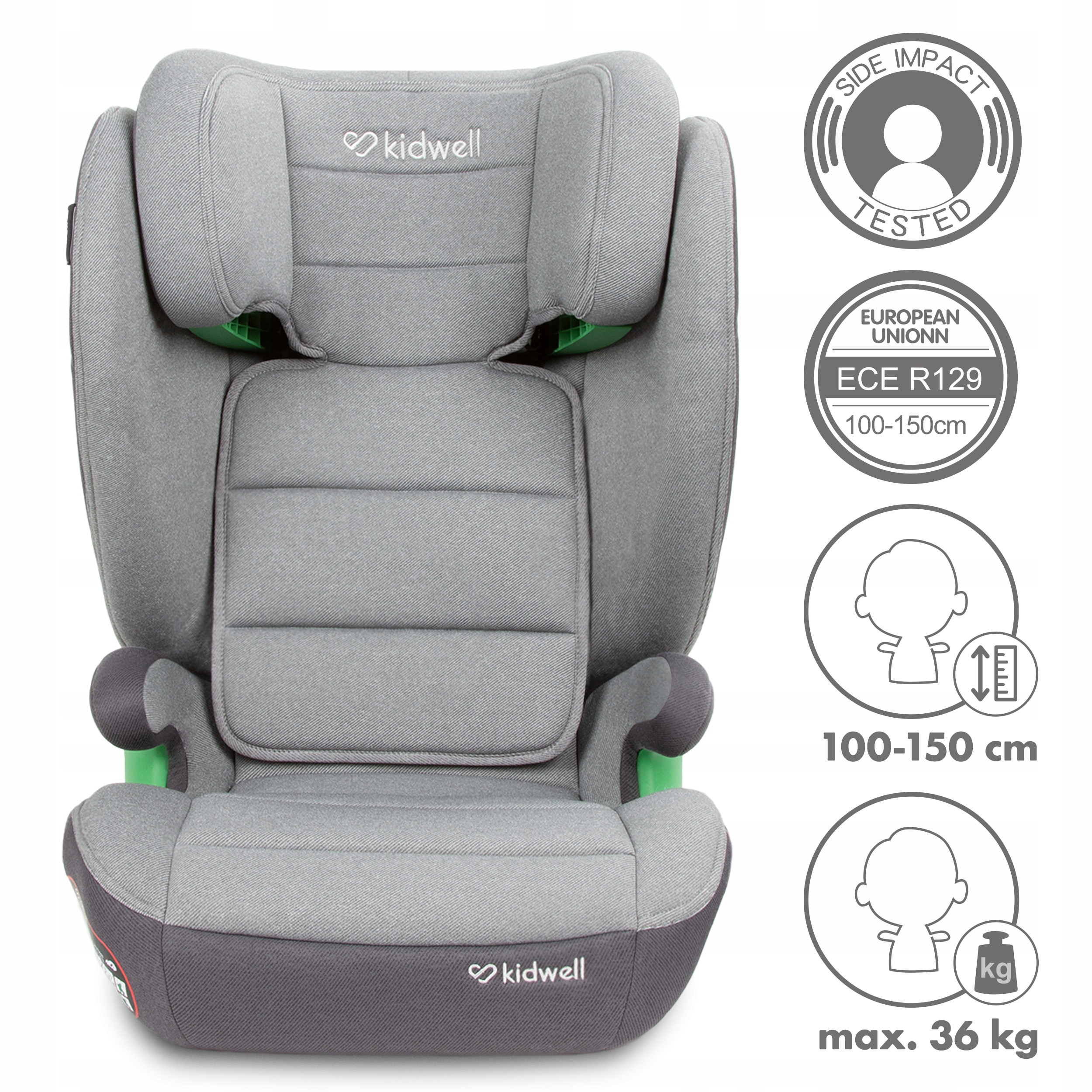 Fotelik samochodowy KIDWELL WESTON i-Size 100-150 Marka Kidwell