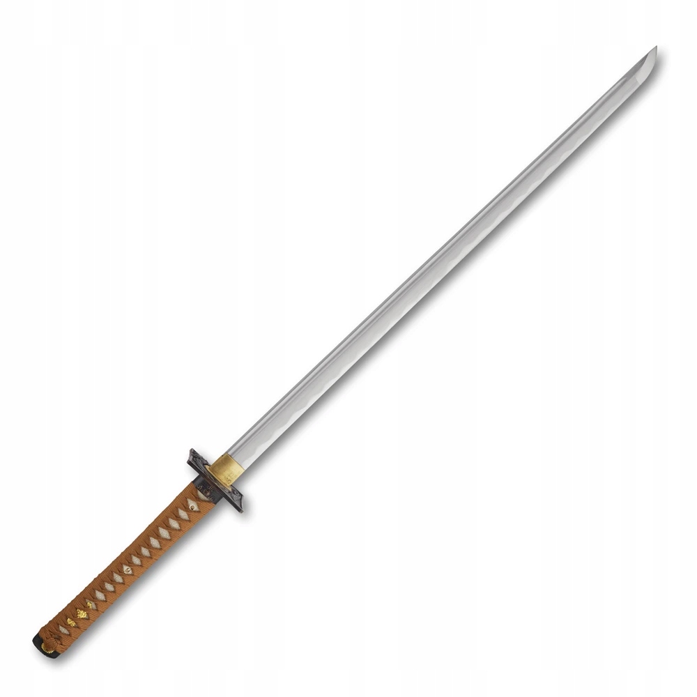 Ninja meč Yasunori z uhlíkové oceli Aisi 1045 s leštěnou imitací hamonu