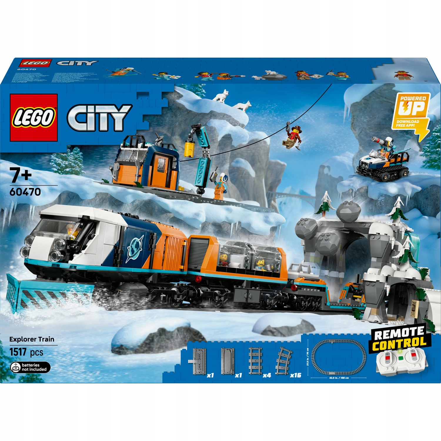 Lego City 60470 Polární expres arktických objevitelů Vlak na koleje