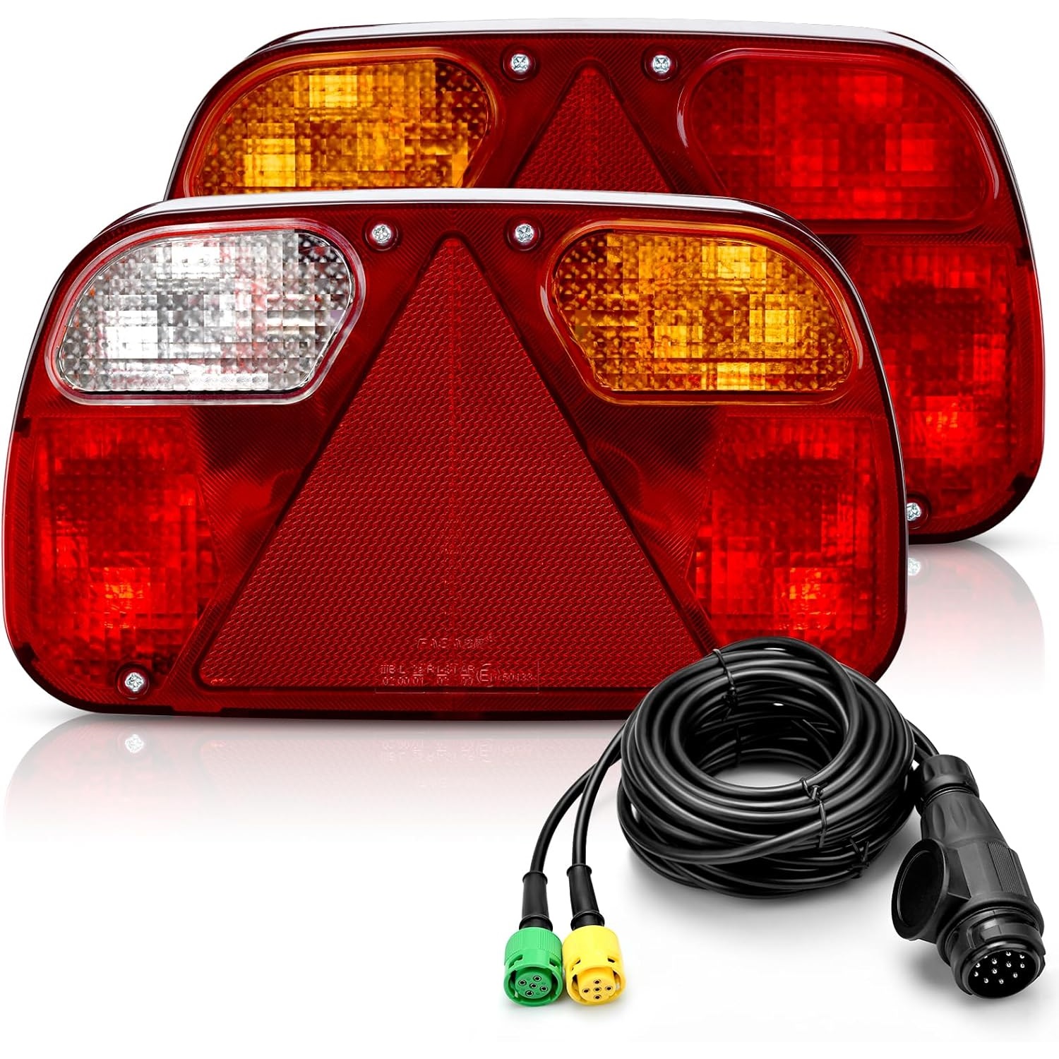 2x Kombinovaná Zadní Lampa Pro Přívěs Odtahového Vozu Světla 21W 12V