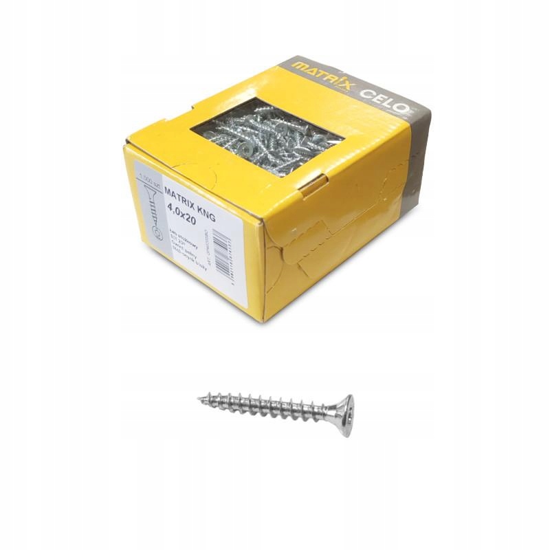 Wkręty meblowe 4x20mm Matrix Celo 1000szt