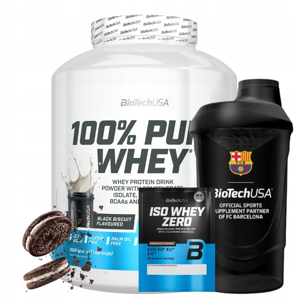 Biotech 100% Pure Whey 2000 g Bílkoviny Svalová Hmota Síla Vytrvalost