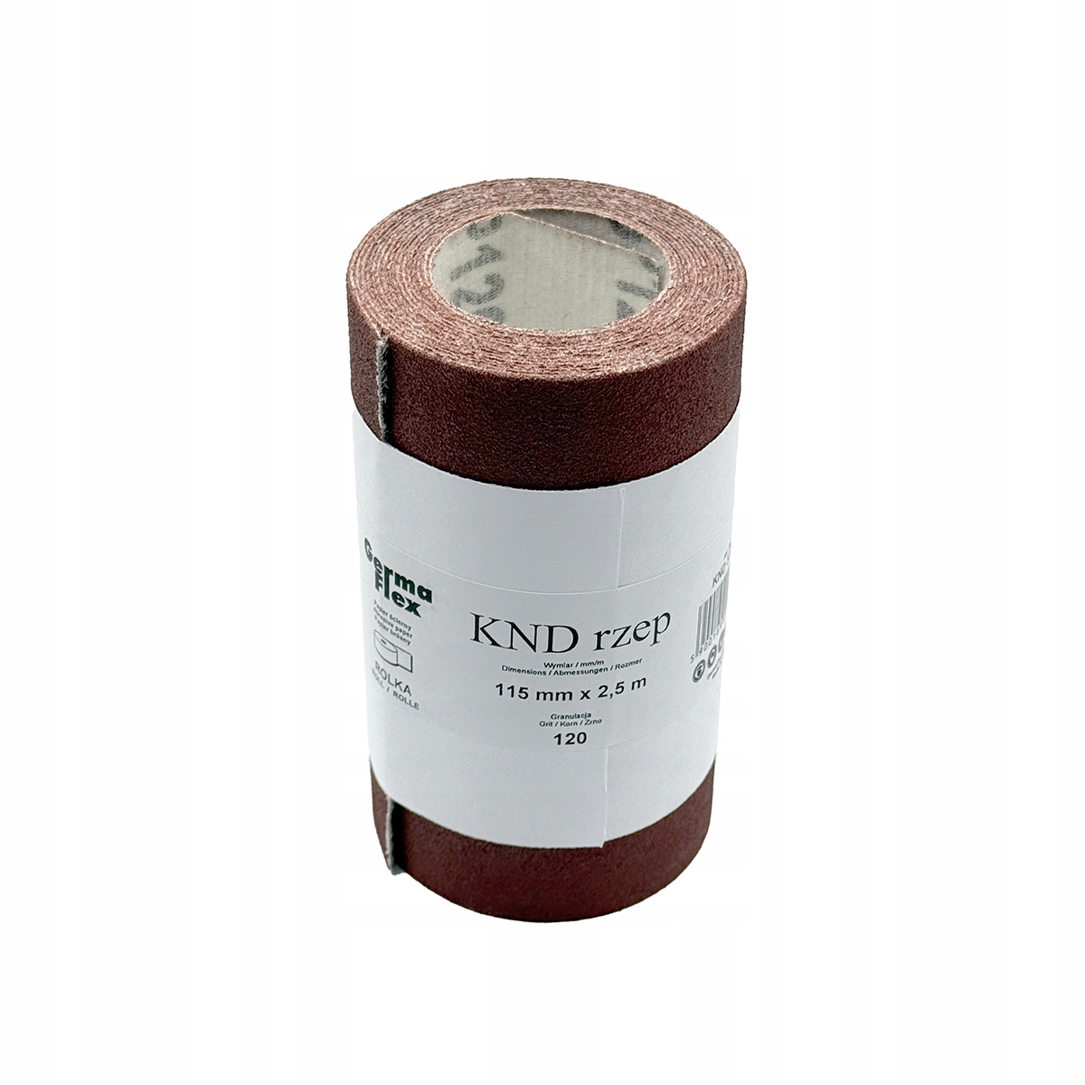 Papier ścierny w rolce na rzep z welurem P120 115mm x 2,5mb Germaflex