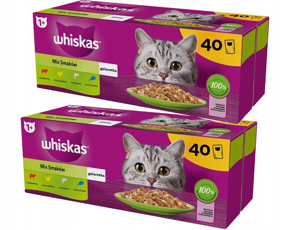 Whiskas MIX smaków w galaretce 80x85g