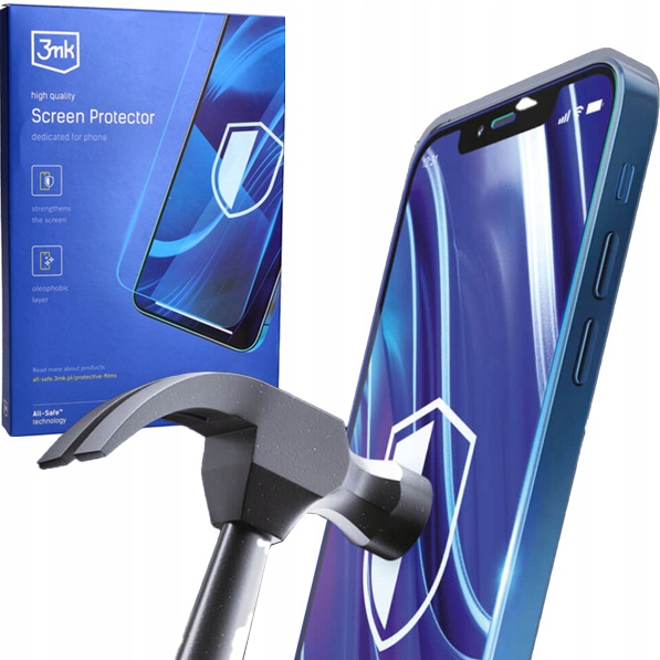 Folia 3mk na ekran tył, mocna pancerna na smartfon uniwersalna dopasowana