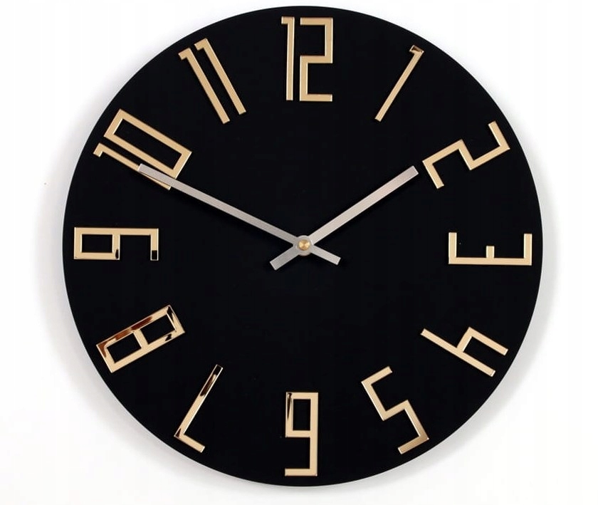 Nástěnné hodiny v moderním akrylovém stylu Colorfull Slim Mat Black Kulatý