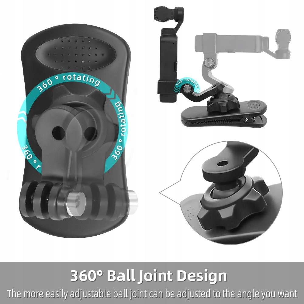 SUREWO Obrotowy Uchwyt Plecakowy Kompatybilny z DJI Osmo Pocket 2 — miniatura 3