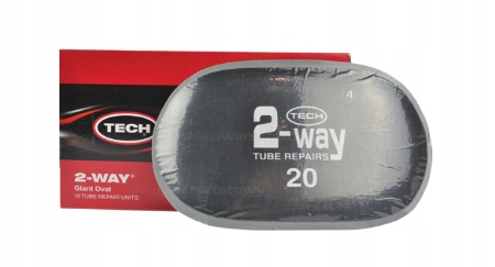 Łatki do Naprawy Dętek na Zimno Gorąco Uniwersalne Tech T20 160x100 mm