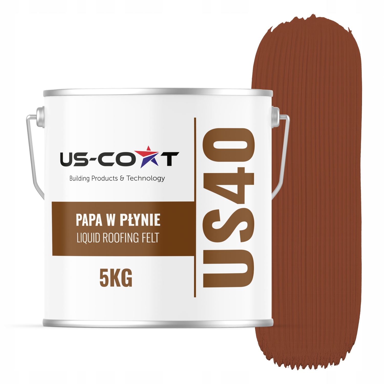 Tekutá Lepenka Barva 5 Kg Na Pozinkované Plechové Střešní Pozink , Cihlově Červená Barva