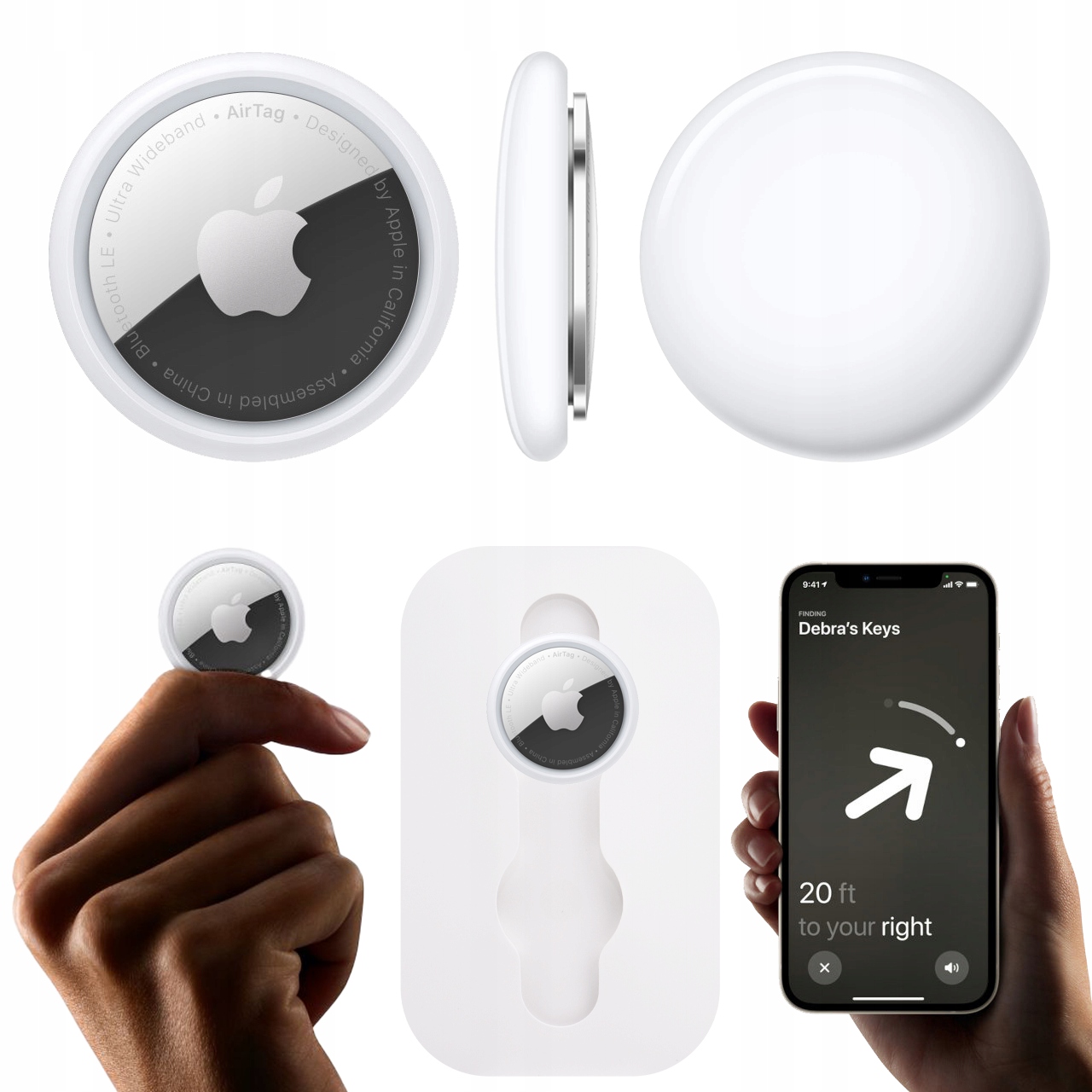 Lokalizator Apple Airtag Bluetooth IP67 VoiceOver MX542ZY/A 1 Sztuka