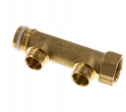 Rozdělovací lišta pro trubkový rozdělovač G 3/4" (gz/gw) – 2 x G 1/2" (gz)