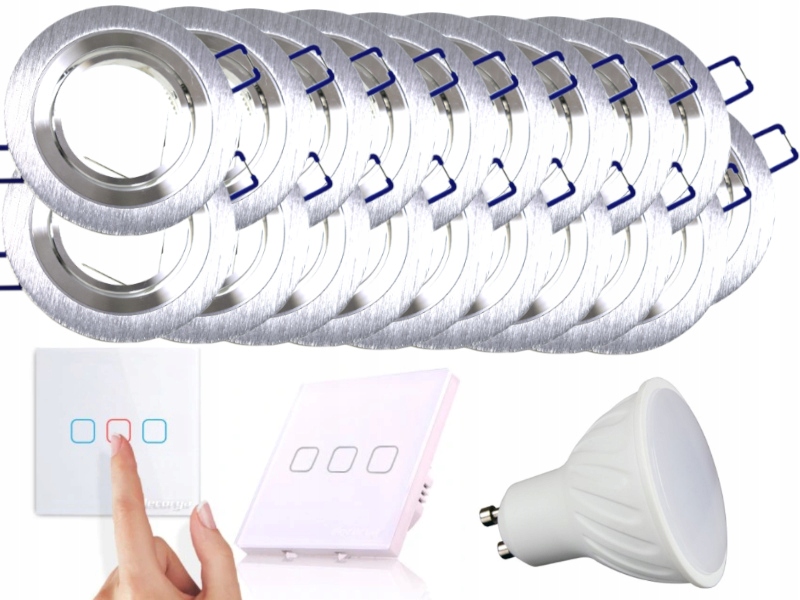Sada Halogenové Led svítidlo 19x Vypínač Žárovky
