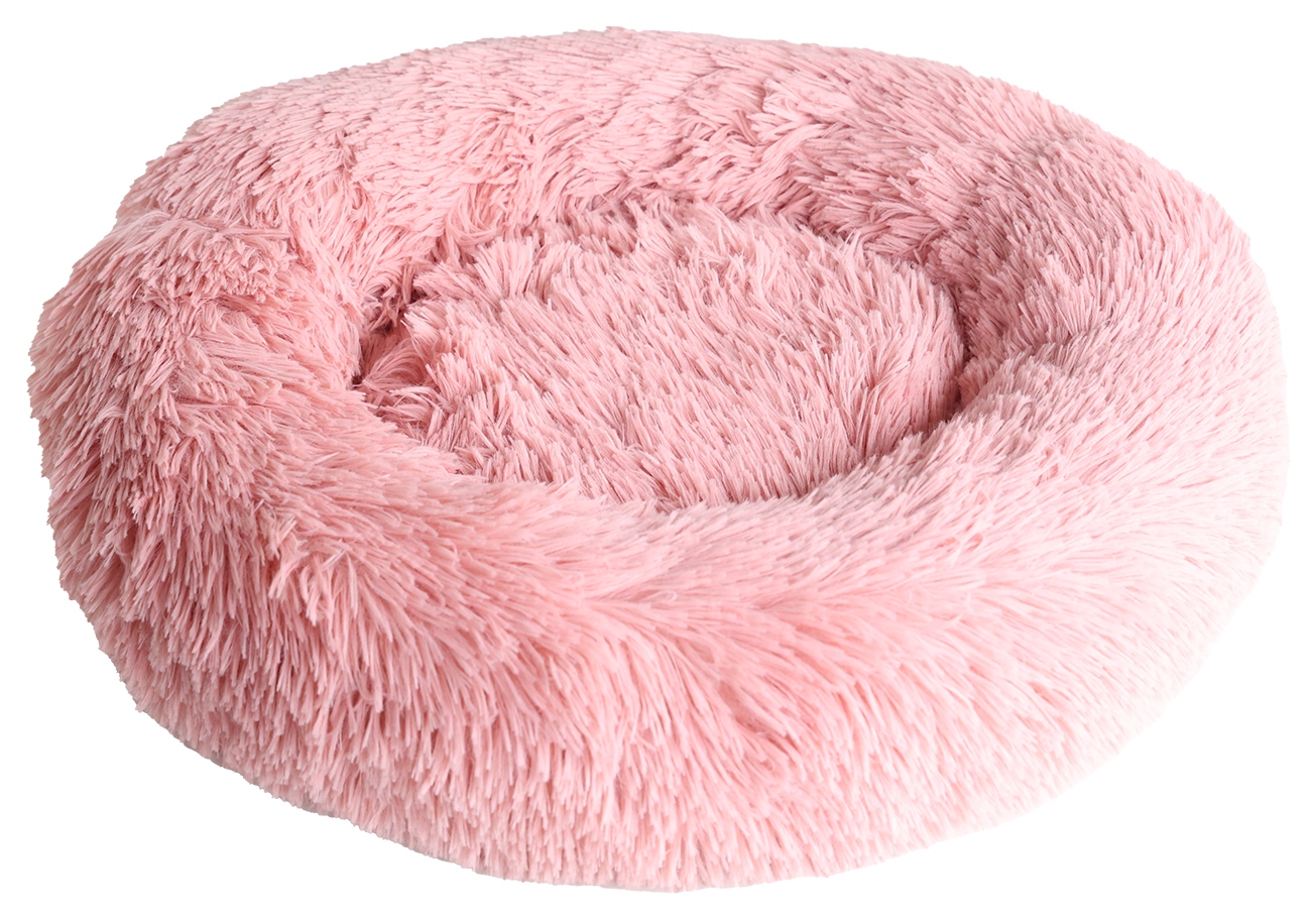 Levně Pelíšek pro psa plyšové růžové L 70 cm je velmi měkké a pohodlné