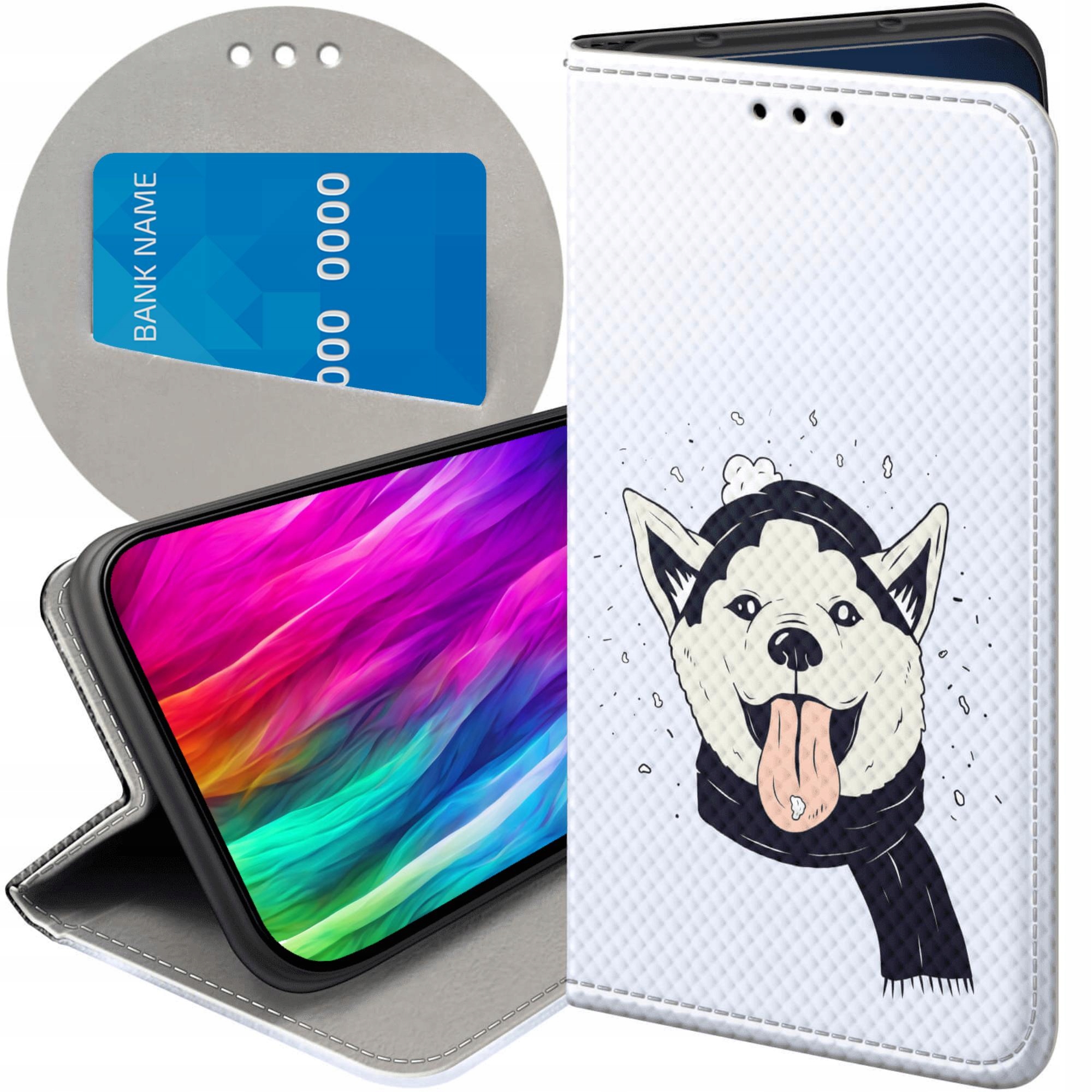 Etui Z Klapką Do Xiaomi Redmi Note 12 Pro Plus Husky Psy Pieski Case