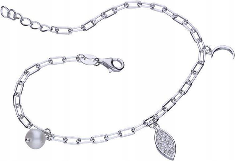 Stříbrný náramek 925 s přívěsky 3,00 g, moderní a moderní vzor pro ni