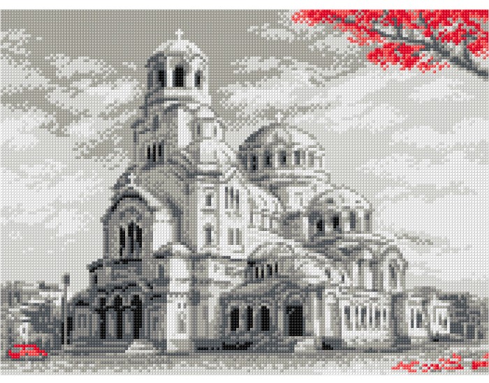 Vyšívací sada Bulharsko Sofia kanwa mulina Ariadna, 30x40cm