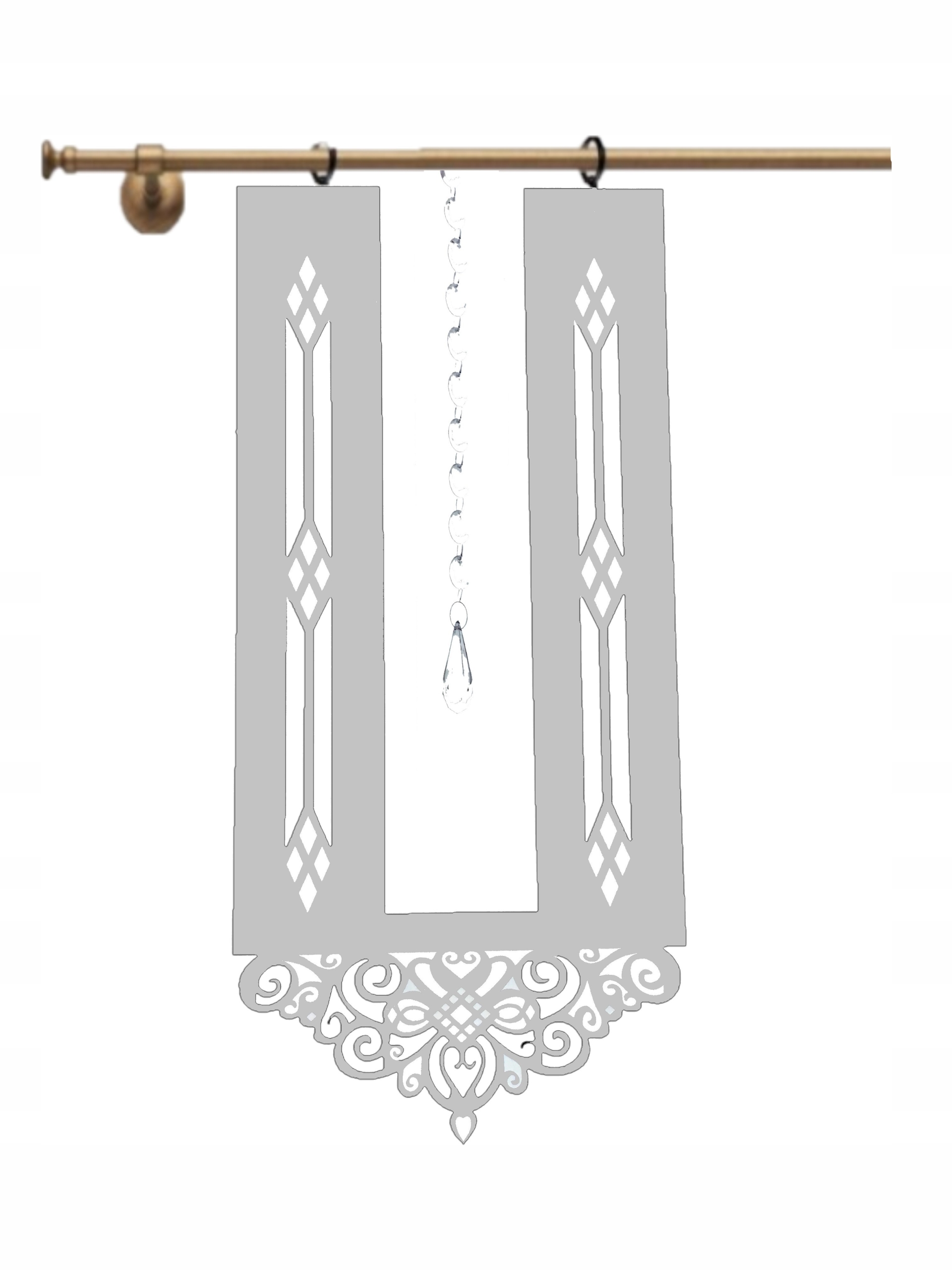 

Firana panel ekran z girlandą 130 x 60 cm