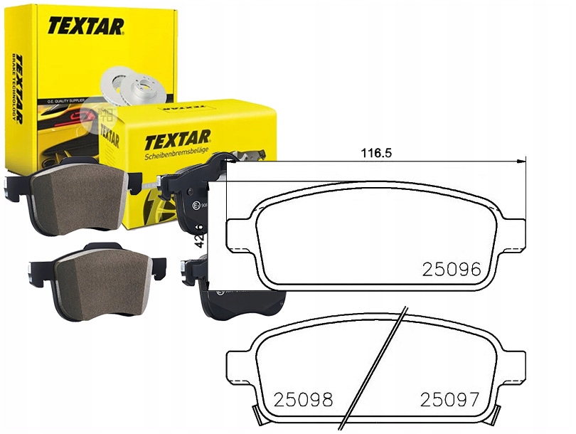 Textar Brzdové Destičky Opel Zadní Astra 09-/ZAFIRA C 1