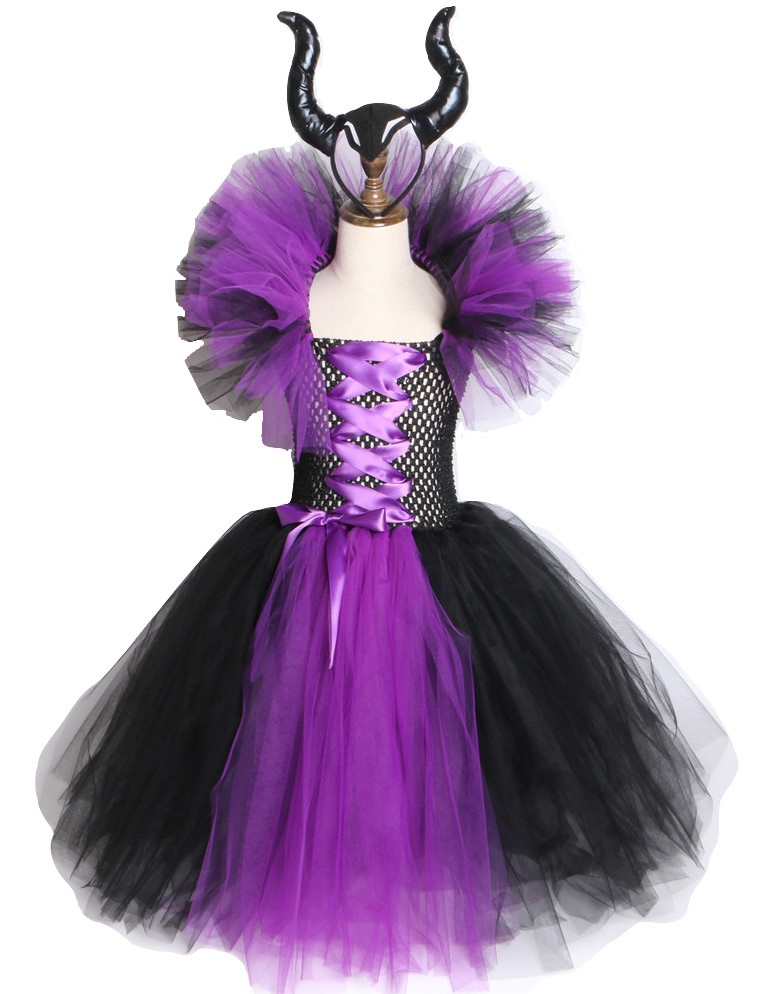 

Strój Diabolina Czarownica Maleficent rogi 8-9 lat