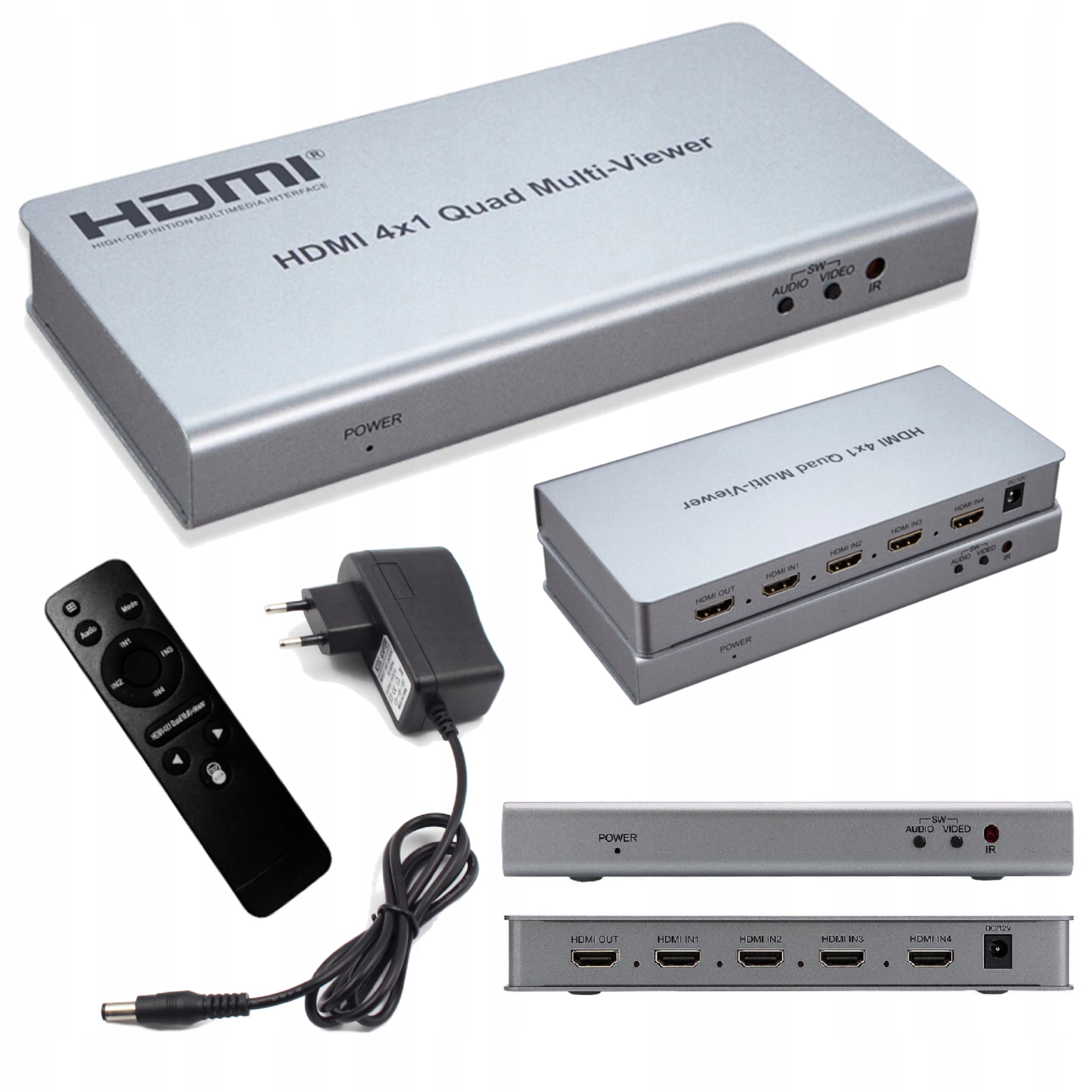 Hdmi 4x1 Quad Multi-Viewer 4 obrazy na 1 obrazovce Switch rozbočovač